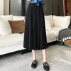 Skirts 2022 Pleated Midi Girls Autumn And Winter Women A-line Mid-length Long Skirt For Young SXHBSQ763