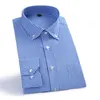 Mäns casual skjortor män skjorta ren bomull långärmad kontor män formell rand/rutig social affär professionell mänskliga klädare