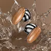 Wireless Earbuds Led Display Earphones Touch Can Charge Phone Mini Wireless Headphones Wood Grain Design IPX6 Waterproof Sports Headset HD Calls Dropshipping