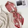 Tiktok net röd het försäljning tryck elegant cravat atmosfär båge solskyddsmedel halsduk vår sommar strand sjal mode halsduk sqpz