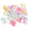 20 pcs/lot bricolage perle en vrac pour bijoux Bracelets collier anneau de cheveux faisant des accessoires artisanat acrylique enfants à la main Transparent ours perles