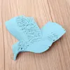 Party Decoration 50 Laser Cut Love Bird Shape Wine Glass Place Cards Mark Name Paper Cup For Wedding