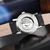 Berny 5atm Waterproof Watch for Men Automatisk mekanisk armbandsur Male Clock Black Leather Strap Luxury Brand 2203177486150