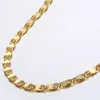 Chains 4mm Womens Mens Necklace Chain Snail Link 585 Rose White Yellow Gold Filled Wholesale Jewelry GNM110Chains