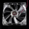 12cm Brushless PC Computador claro Case Quad 4 Azul / Vermelho / Colorido LED LED 9-Blade CPU Fan Fan 12V Atacado