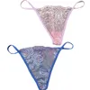 Aléatoire femmes Sexy Mini slips sans couture culotte Transparent dentelle tongs femme sous-vêtements G-string t-back string