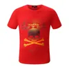 T-shirt da uomo in cristallo di teschio di design T-shirt estive T-shirt di base con stampa solida Orso Skateboard Casual Top punk T-shirt Moda abbigliamento di lusso manica corta 100% cotone