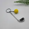 Creative Mini Golf duas peças Conjunto de âmbar Keychain Keychains para homens Mulheres Mochila Moda pendente Chain Chain Presente Acessórios para joias