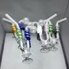 Glazen pijp Oil Burner waterpijp waterpijp Roken Nieuwe kleur multi spiral snake glazen sigaretten set met voet