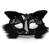 Kedi Masquerade Dantel Maske Partisi Seksi Kadınlar Venedik Yarım Yüz Top Kristal Gatto Eyemasks Noel Cadılar Bayramı Cosplay Kostüm Proplar Siyah Beyaz