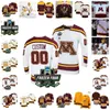 XFRSP 2022 College Frozen Four Championship Minnesota Golden Gophers Hockey Jersey Custom 1 Justen Close 2 Jackson Lacombe 4 Ben Brinkman 5 Matt