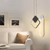 Hängslampor homlue led ljuskrona rund fyrkantig oval glödlampa ac 220v studie sovrum modern minimalistisk stil belysningspendant