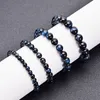 Mode 6mm 8mm 10mm 12mm bleu Royal yeux de tigre perles Bracelet hommes charme pierre naturelle Braslet pour homme bijoux faits à la main Pulseras