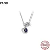 925 Sterling Silver Diamond Collier Pendentif Chaîne Luxueux Pour Les Femmes Original Mode Bijoux Cadeau