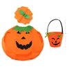 Kostuumaccessoires 2022 Halloween Party Pompoen met hoed Candybag Smile Ghost Witch Skeleton Candy Bag voor kinderen volwassen