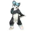 Halloween Long Fur Husky Fox Dog Mascot Costume Cartoon Anime Theme Character vuxna storlek Jul utomhus reklamdräkt kostym