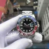 2 kolory Super BP Factory Mens Watch Red Blue Ceramic Automatic Cal.