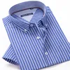 Classica camicia a maniche corta per uomini estivi di alta qualità al 100% cotone leggero e comodo moda giovanile 220324