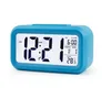 Plastic Mute Alarm Clock LCD Smart Temperature Cute Photosensitive Bedside Digital Snooze Nightlight Calendar ZZA13028