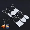 Sublimation Blank Keychains Party Favor DIY Double-sided Metal Keychain Personalized Key Ring With Aluminum Sheet tag