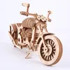 Modello di puzzle in legno 3D Motocicletta Meccanico fatto a mano fai-da-te per bambini Kit di montaggio per giochi per adulti 220725