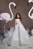 Klassische Prinzessin-Blumenmädchenkleider für Hochzeiten 2022, Ballkleid, kontrastierende Applikationen, formelle Partykleider für Kleinkinder, Tüll, Kindergeburtstag, asymmetrische Schichten, Kommunionen