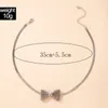 2022 Elegant Hollow Out Bowknot Choker Necklace for Women Trendy Geoemtry Wedding Party Alloy Jewelry Collar