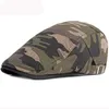 Berets Beret Cap Men Spring Summer Camouflage Army Cotton Adjustable Hat Vintage Sboy Ivy Flat Women BeretsBerets