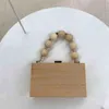 Nxy المساء حقيبة نساء Women Messenger Bass Prest Elegant Contte Counter Wooden Ball Ball Rabags Hasp 0530