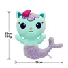 25cm Gabby Dollhouse Knuffel Mercat Cartoon Knuffels Mermaid Cat Plushie Dolls 35