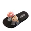 Nieuwe stijl Summer Baby Slipper schattige cartoonbeer sandalen mode ouder en kindermoeder dochter strand kind slippers anti-slip G220523