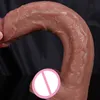 33 cm enorm dubbel penetration realistisk dildo mjuk kvinna onanatorer lång penis stor sug kopp kuk anal plug Sexig leksak för kvinnor