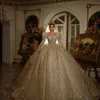 Vestidos de noiva de luxo Apliques de mi￧angas personalizadas de organza e vestido de noiva com mi￧angas de tule de tule