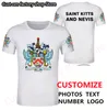 SAINT KITTS ET NEVIS t-shirt bricolage gratuit sur mesure nom numéro kna T Shirt nation drapeau kn pays collège imprimer p o 0 vêtements 220616