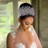 Übertreibung Diamant Hochzeit Tiara Barock Kristall Braut Kopfbedeckung Krone Strass mit Hochzeitsschmuck Haarschmuck Brautkronen Kopfschmuck HP397