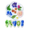 Torkade blommor nagelkonst klistermärke för tips manikyr nagelblomma dekaler