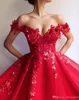 2022 Beautiful Arabic Off Shoulder Red Lace Evening Gowns Appliques Beading Plus Size Sexy Backless Prom Party Dress BC1458 B0417Q