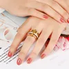 Strass Ringe Für Frauen Edelstahl Rose Gold Römischen Ziffern Finger Ring CZ Zirkon Femme Hochzeit Verlobung Paar Ringe Schmuck