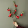 Party Decoration Heads Artificial Plant Single Pomegranate Branch Pography Props Foam Fake For Home Decor DIY Christmas Partyparty