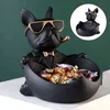 3D Bulldog figurka pies statua domowe biurko do przechowywania domu dekoracja ozdobna rzemiosła sztuka rzeźby figurki wystrój domu prezent H220425