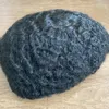 360 Fala Męskie Peruki Ludzkie włosy Kręcone Man Unit 8x10inch Afro Curl Toupee dla czarnych Mężczyzn Koronki System Hairs # 1 Black