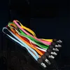 Draagbare led verlichte nekband knipperende cruise lanyards sleutelhanger houder id badge hangende kanten touw