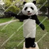 Costume de mascotte de panda d'Halloween, personnage de thème de dessin animé de qualité supérieure, carnaval unisexe, taille adulte, tenue fantaisie de fête d'anniversaire de Noël