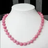 Natürliche 10 -mm -Edel -Korallen -Edelsteine ​​rund Perlen Halskette 18 "