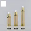 Empty spray perfume Bottles Plastic Vacuum Bottle for Cosmetics Packaging tube gold silver color