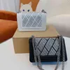 Torby projektantki kobiety wieczorne designerka torebki torebki moda klasyczny portfel inkrustowany cegły grube łańcuch crossbody torebki panie