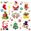 Christmas Electrostatic Paste Stickers Tattoo Transfer Home Decoration Pendant New Year Christmas Santa Claus Glass Window Sticker