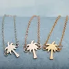 Fashion Simple Coconut Tree Plant Metal Bracelet Creative Three Color Charm Hand Chain For Women Beach Party Jewelry Accessories Link