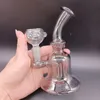 Vioolvorm Glass Bong Hookahs 5,5 inch Mini -olie Dab Rigs inline PERC 5MM DIKKE HOEAHS 14MM VROUWEN GEWELDIG Bongs Waterpijp