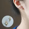 mini diamond huggie earrings